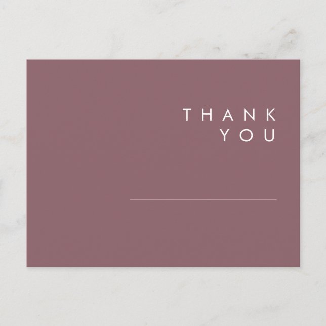 Postale Dusty Boho | Carte de remerciement de mariage viol (Devant)
