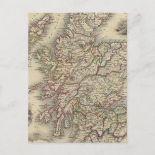 Postale Ecosse avec la carte inset des îles Shetland