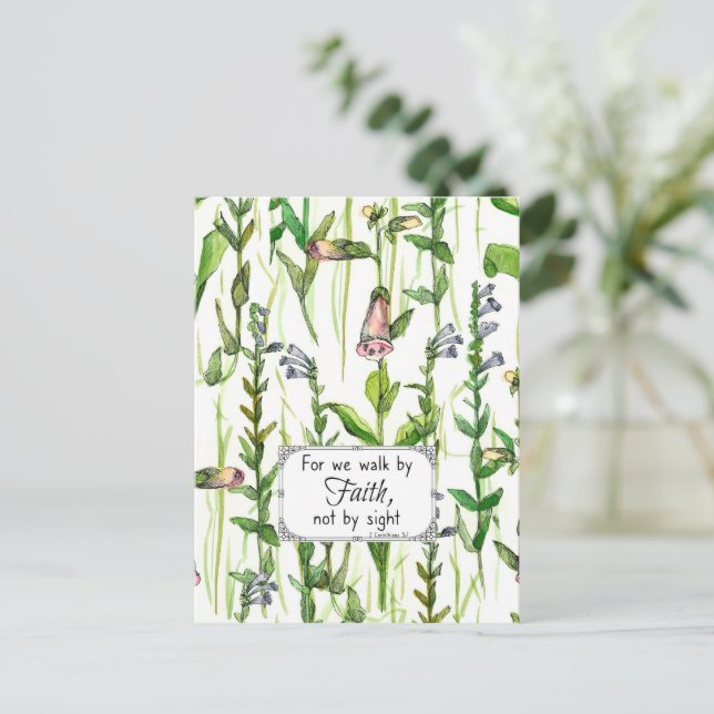 Postale Écriture Marcher Par La Foi 2 Corinthians Carte de (Debout devant)