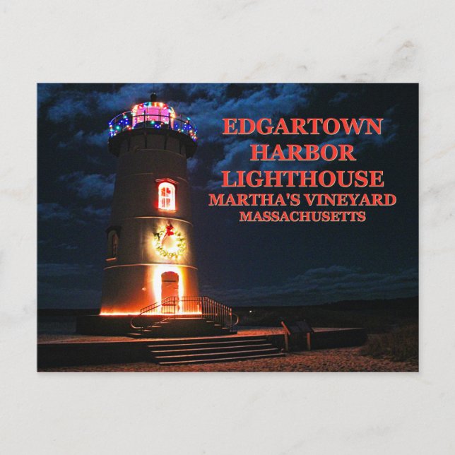 Postale Edgartown Harbour Lighthous, Massachusetts Carte P (Devant)