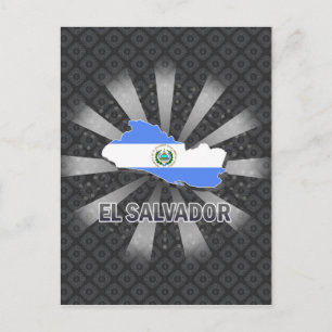 Postale El Salvador Carte du drapeau 2.0