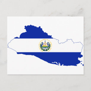 Postale El Salvador Carte du drapeau SV