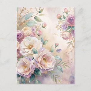 Postale Elégant Carte de remerciements Floral Aquarelle pe