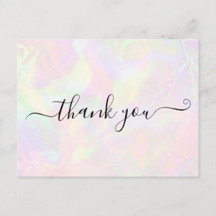 Postale Élégant Carte de remerciements holographique Iride