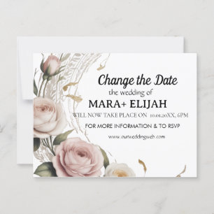 Postale Élégant Modifier la carte Mariage date