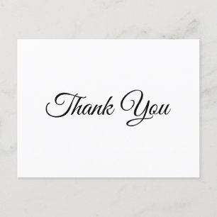 Postale Élégant Script Carte de Remerciement 50e Anniversa