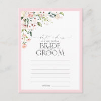 Elégante Aquarelle rose Floral Date Idées Carte po