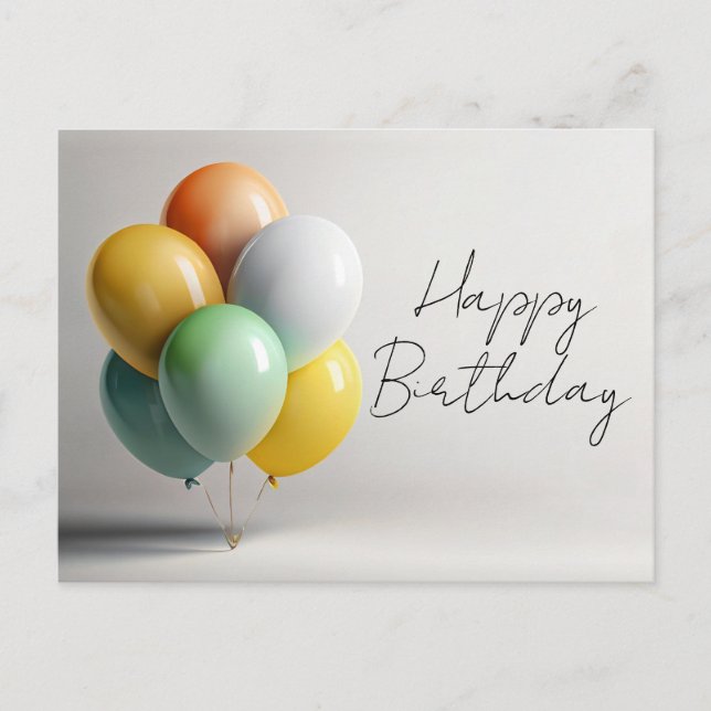 Postale Elégante carte d'anniversaire avec ballons - Moder (Devant)