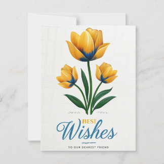 Postale Elégante carte de design Tulip avec les meilleurs