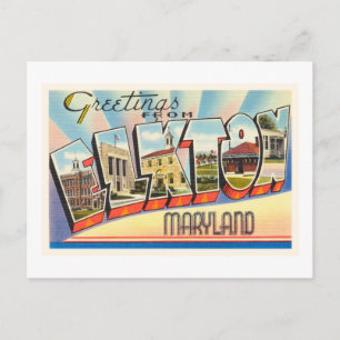 Postale Elkton Maryland MD Vieux Vintage voyage Carte post