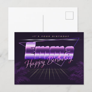 Postale Emma Nom Prénom Date de naissance de la carte post