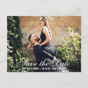 Postale Enregistrer la date Couple Noms Photo Date Carte p