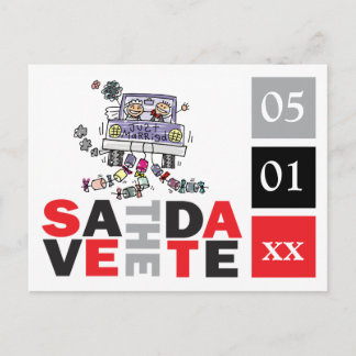 Postale Enregistrer la date Mariage Carte photo mignonne j