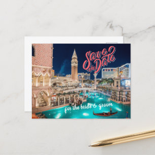 Postale Enregistrer la date personnalisée Las Vegas carte 