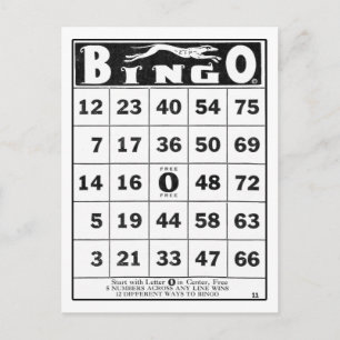 Postale Ephémère vintage   Carte Bingo vintage