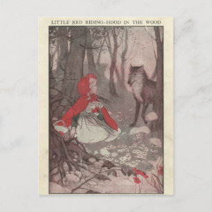 Postale Éphémère vintage Petit Chaperon Rouge Carte postal