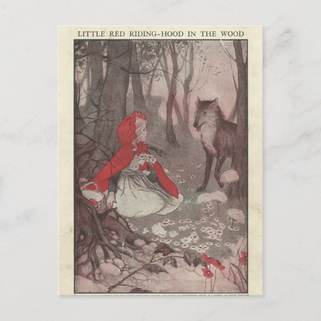 Postale Éphémère vintage Petit Chaperon Rouge Carte postal (Devant)