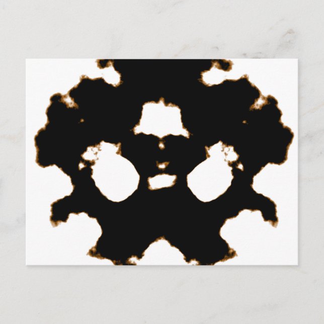 Postale Essai Rorschach d'une carte de lot d'encre (Devant)