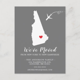 Postale Etat de déménagement NOUVEAU HAMPSHIRE Carte posta