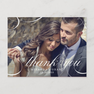 Postale Étonnant Mariage scénarisé Carte de remerciements 