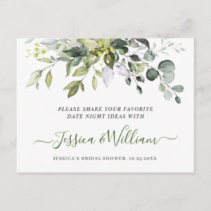 Postale Eucalyptus Fête des mariées Date Carte d'Idée de n