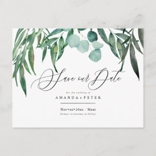 Postale Eucalyptus rustique, carte de sauvegarde de la ver