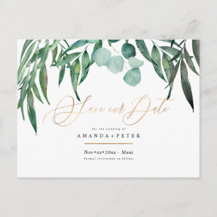 Postale Eucalyptus rustique, carte de sauvegarde de la ver