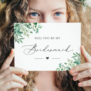 Postale Eucalyptus Serez-Vous Ma Carte De Femme D'Accueil