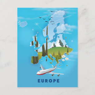 Postale Europe Carte paysage poster de voyage