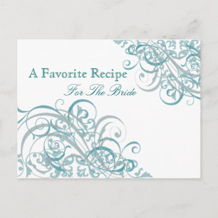 Postale Exquise Fête des mariées Turquoise baroque Carte R