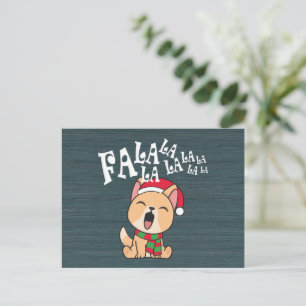 Postale Fa La La La La Christmas Chant Chien   Carte posta