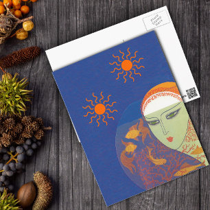 Postale Face Derrière La Carte Postal Fishbowl