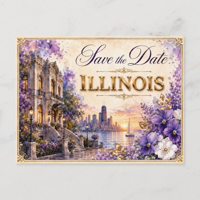 Postale Faire carte de faire-part de mariage Save the Date (Devant)