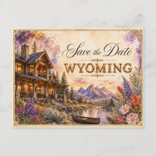 Postale Faire carte de faire-part de mariage Wyoming