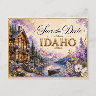 Postale Faire carte de mariage Save the Date Idaho