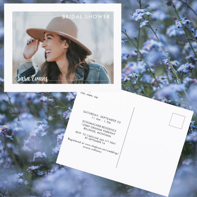 Postale Faire carte d'invitation de fiançailles blanche av (Créateur téléchargé)