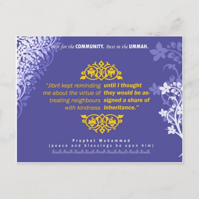 Postale Faire le bien aux voisins Carte (Devant)