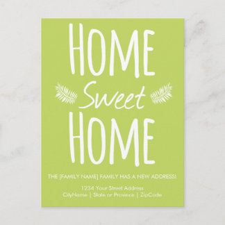 Postale Faire-part Accueil Sweet Home Changement d'adresse Carte post