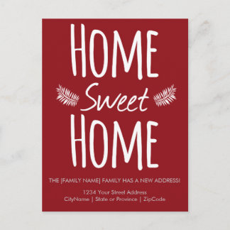 Postale Faire-part Accueil Sweet Home Changement d'adresse Carte post