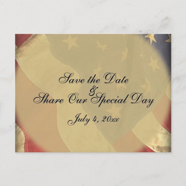 Postale Faire-part American Flag Patriotic Enregistrer la carte posta (Devant)