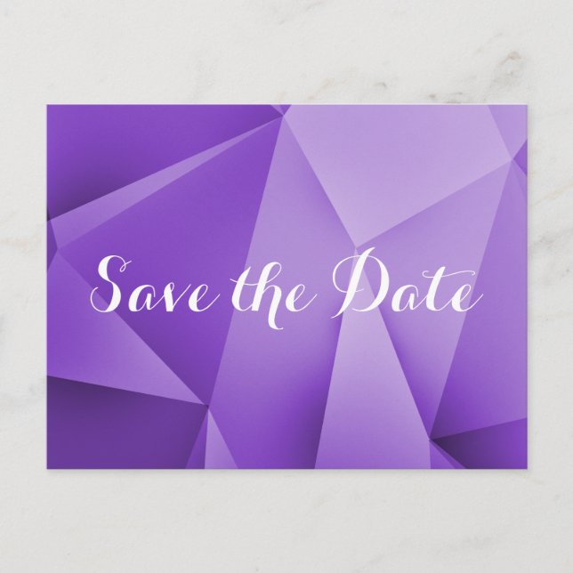 Postale Faire-part Amethyst Jewel Tones Enregistrer la date Carte pos (Devant)