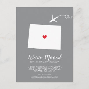 Postale Faire-part Annonce de déménagement État COLORADO Carte postal