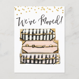 Postale Faire-part Annonce de déménagement Nous avons déménagé Carte 
