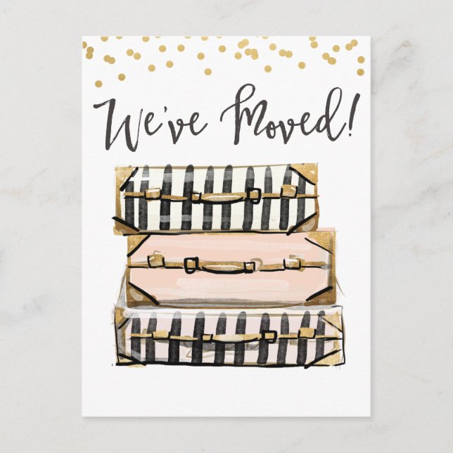 Postale Faire-part Annonce de déménagement Nous avons déménagé Carte  (Devant)