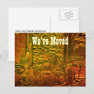 Postale Faire-part Art Automne Déplacer Nouvelle Adresse Carte Postal