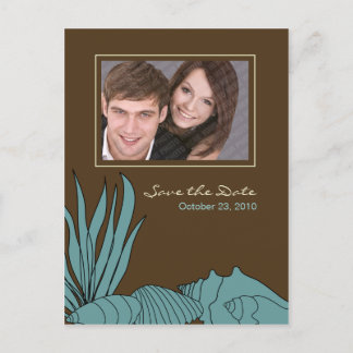 Postale Faire-part Beach Wedding Enregistrer la date Photo Carte post