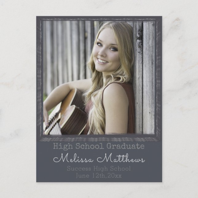 Postale Faire-part Cadre photo urbain moderne carte de vœux de fin d' (Devant)