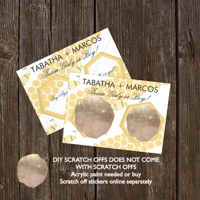 Postale Faire-part Carte à gratter DIY pour révélation de sexe Bébé a (Créateur téléchargé)