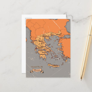 Postale Faire-part Carte ancienne des comtés de Grèce