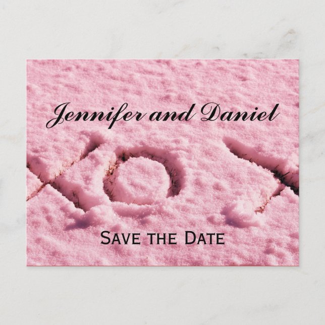 Postale Faire-part Carte d'annonce de mariage de décembre (Devant)